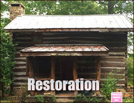 Historic Log Cabin Restoration  Sutherlin, Virginia