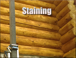  Sutherlin, Virginia Log Home Staining